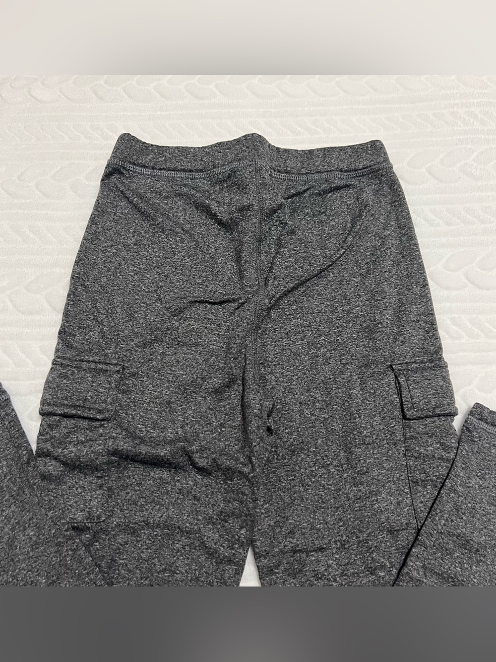 💗 Ultra First - Girls Charcoal Gray Cargo Knit Joggers - Picture 7 of 9